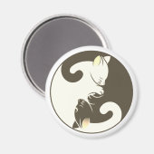 Aimant Kitty Cat Yin Yang | BROWN (Recto/Verso)