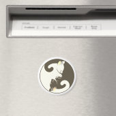 Aimant Kitty Cat Yin Yang | BROWN (In Situ (Lave-vaisselle))