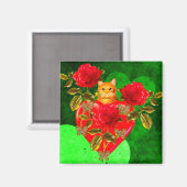 Aimant Kitty Chat Valentine (Recto/Verso)