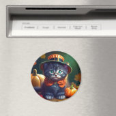 Aimant Kitty fête Thanksgiving (In Situ (Lave-vaisselle))