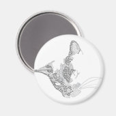Aimant Kitty typographique (Recto/Verso)