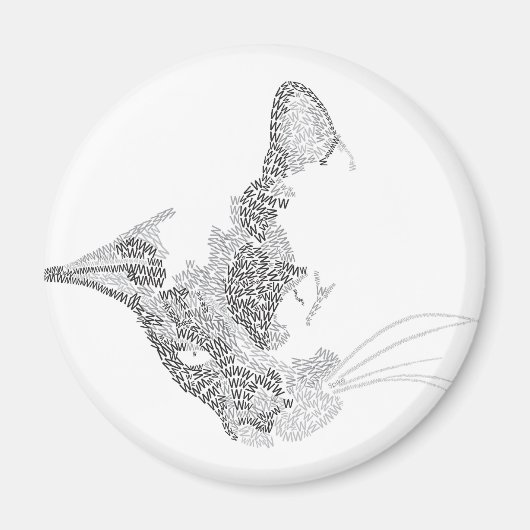 Aimant Kitty typographique (Devant)