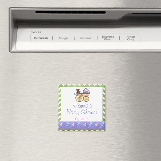 Aimant Kiwi Bash Green Chevron Baby Stuff (In Situ (Lave-vaisselle))