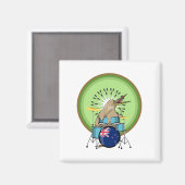 Aimant Kiwi Bird Drummer (Recto/Verso)