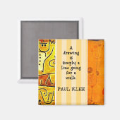 Aimant Klee - OEuvre Abstraite et citation (Recto/Verso)
