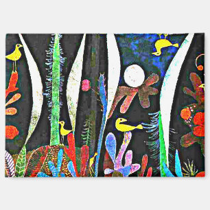 Aimant Klee - Paysage aux oiseaux jaunes