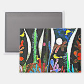 Aimant Klee - Paysage aux oiseaux jaunes (Recto/Verso)