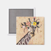 Aimant Klimt Giraffe | Couronne De Fleurs (Recto/Verso)