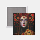 Aimant Klimt Inspirée Déesse Reine (Recto/Verso)