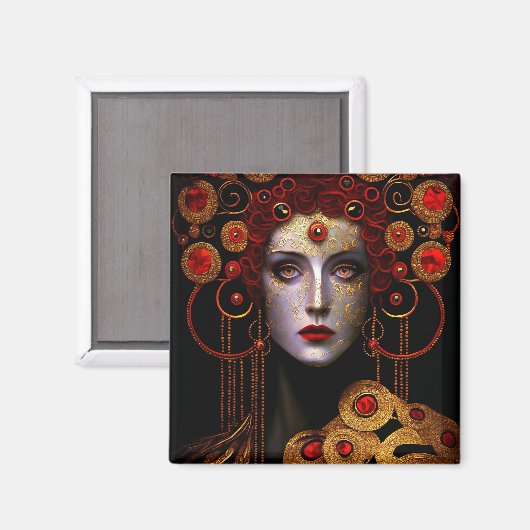 Aimant Klimt Inspirée Déesse Reine (Recto/Verso)