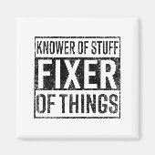 Aimant Knower Of Stuff Fixer Of Things Handyman Dad Fathe (Devant)