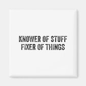 Aimant Knower Of Stuff Fixer Of Things Men Dad Funny Mech (Devant)