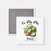 Aimant Ko Phi Phi Cocotier Thaïlande Tropical Koh Île Gp (Recto/Verso)