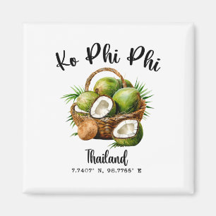 Aimant Ko Phi Phi Cocotier Thaïlande Tropical Koh Île Gp