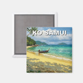 Aimant Ko Samui Thaïlande bateau de pêche (Recto/Verso)