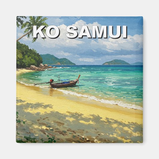 Aimant Ko Samui Thaïlande bateau de pêche (Devant)