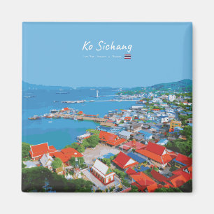 Aimant Ko Sichang, Thaïlande - Vue animée du port