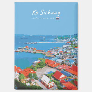 Aimant Ko Sichang, Thaïlande - Vue animée du port