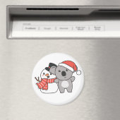 Aimant Koala Avec Snowman En Hiver Pour Le Magnat De Noël (In Situ (Lave-vaisselle))