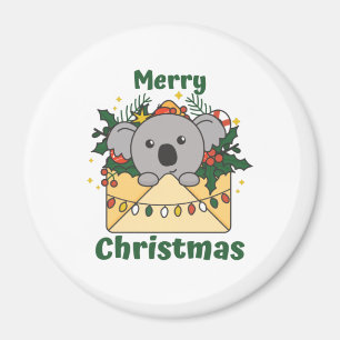 Aimant Koala Christmas Letter Winter Animals Koalas