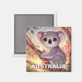 Aimant Koala sur un arbre Australie Travel (Recto/Verso)