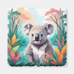 Aimant Koala Vector Art Animal Dans La Nature Majestueuse
