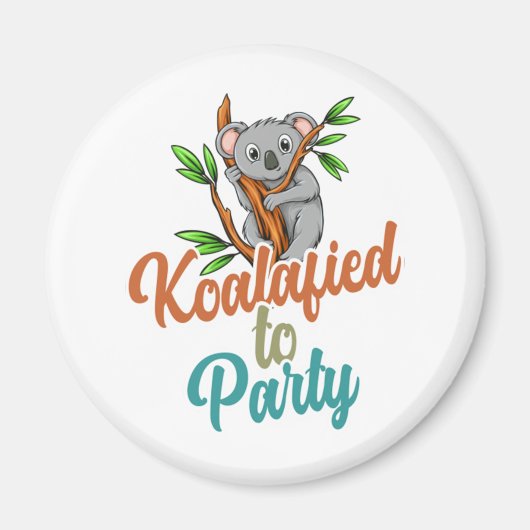 Aimant Koalafied au Parti Qualifié Pun Cute et Funny Ko (Devant)