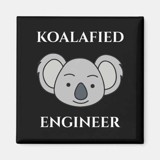 Aimant Koalafied Engineer Cute Koala Funny Job Pun (Devant)