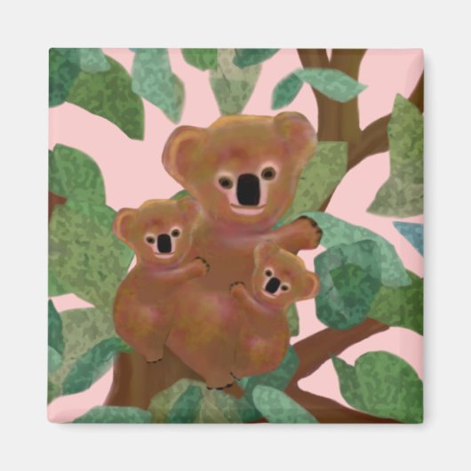 Aimant Koalas dans les Eucalyptus (Devant)