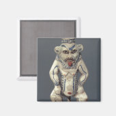 Aimant Kohl Pot, représentant le dieu domestique égyptien (Recto/Verso)