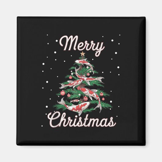 Aimant Koi Fish Xmas Tree Koi Carp Christmas Tree (Devant)