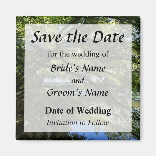 Aimant Koi Pond dans le Jardin chinois Sauvez la date (Devant)