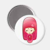 Aimant Kokeshi rose (Recto/Verso)