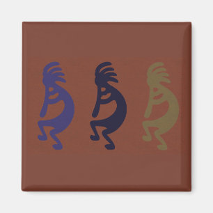 Aimant Kokopelli Groupe de personnages de jeu de flûtes