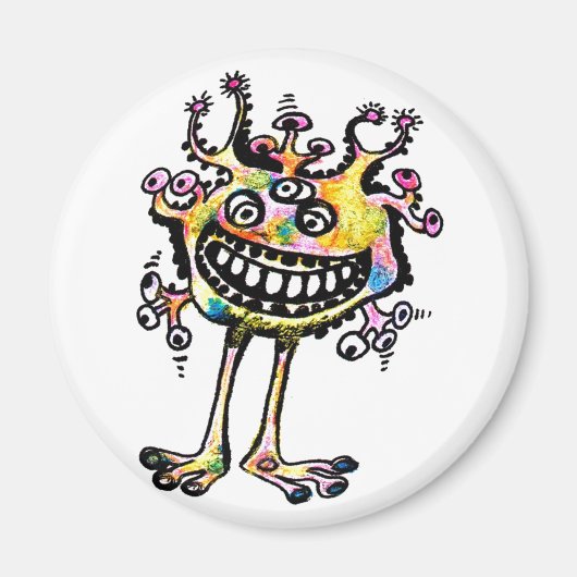 Aimant Kooky Eyed Rainbow MaN "Freddy" (Devant)