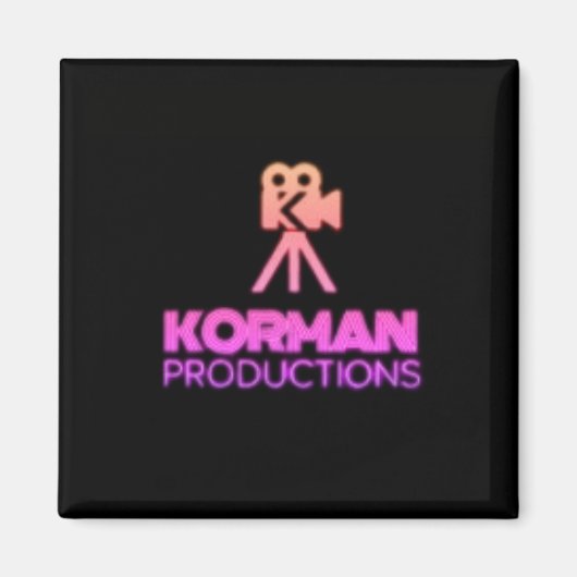 Aimant Korman Productions YouTube Channel Pink Logo (Devant)
