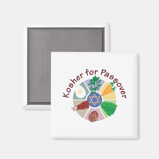 Aimant Kosher pour la Pâque (Recto/Verso)
