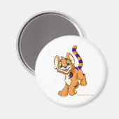 Aimant Kougra orange aventurière (Recto/Verso)