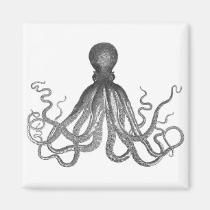 Aimant Kraken - Octopus géant noir / Cthulu