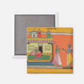 Aimant Krishna arrivant chez Radha, illustration pour (Recto/Verso)