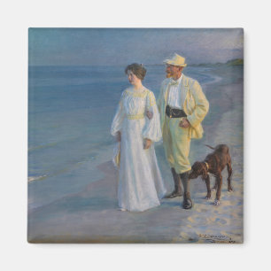 Aimant Kroyer - L'artiste et sa femme sur la plage