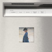 Aimant Kroyer - Petite fille debout sur Skagen Beach (In Situ (Lave-vaisselle))