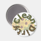 Aimant KRW Clean and Dirty 3 pouces Sunflower Cuisine Mag (Recto/Verso)