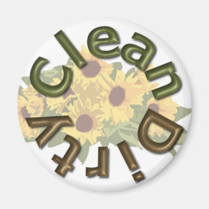 Aimant KRW Clean and Dirty 3 pouces Sunflower Cuisine Mag