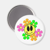 Aimant KRW Retro Smile Face et Neon Flowers (Recto/Verso)