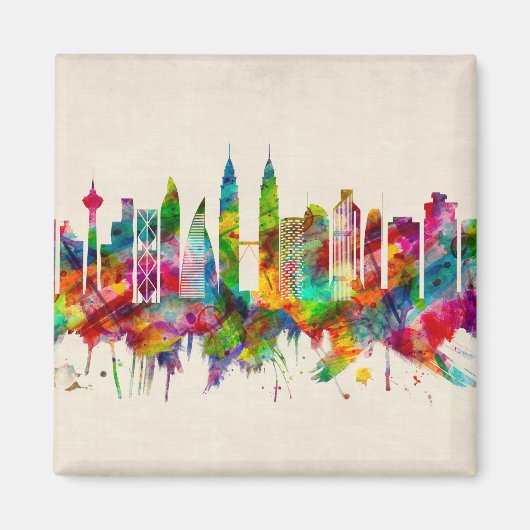 Aimant Kuala Lumpur Malaisie Skyline (Devant)