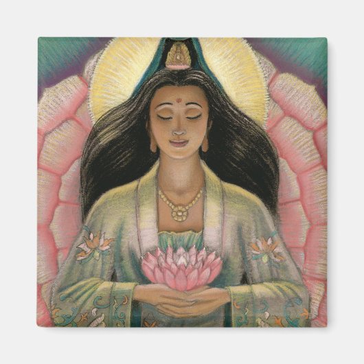 Aimant Kuan Yin déesse de la compassion (Devant)