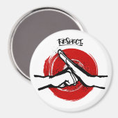 Aimant Kung Fu - Arts Martiaux - Respect (Recto/Verso)