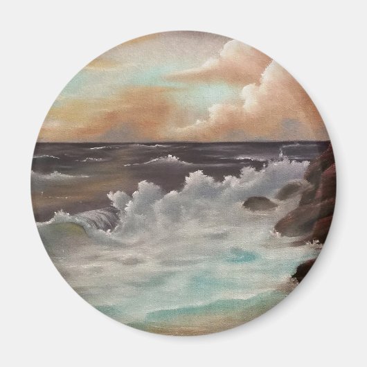 Aimant Kunstmalerei "Meeresrauschen" Bob Ross (Devant)