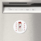 Aimant Kuvasz Père Noël Paws (In Situ (Lave-vaisselle))